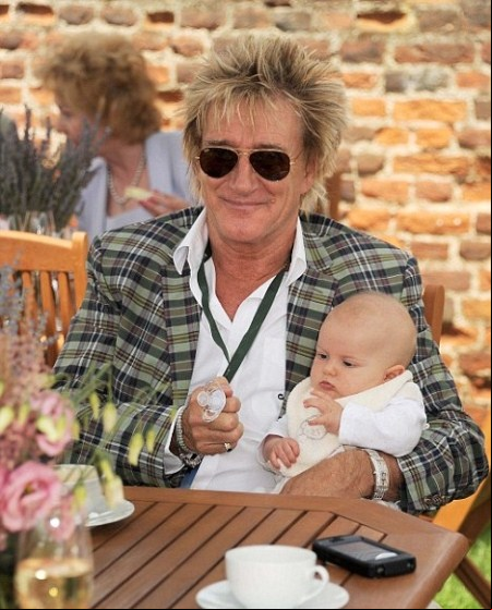 Rod Stewart and baby